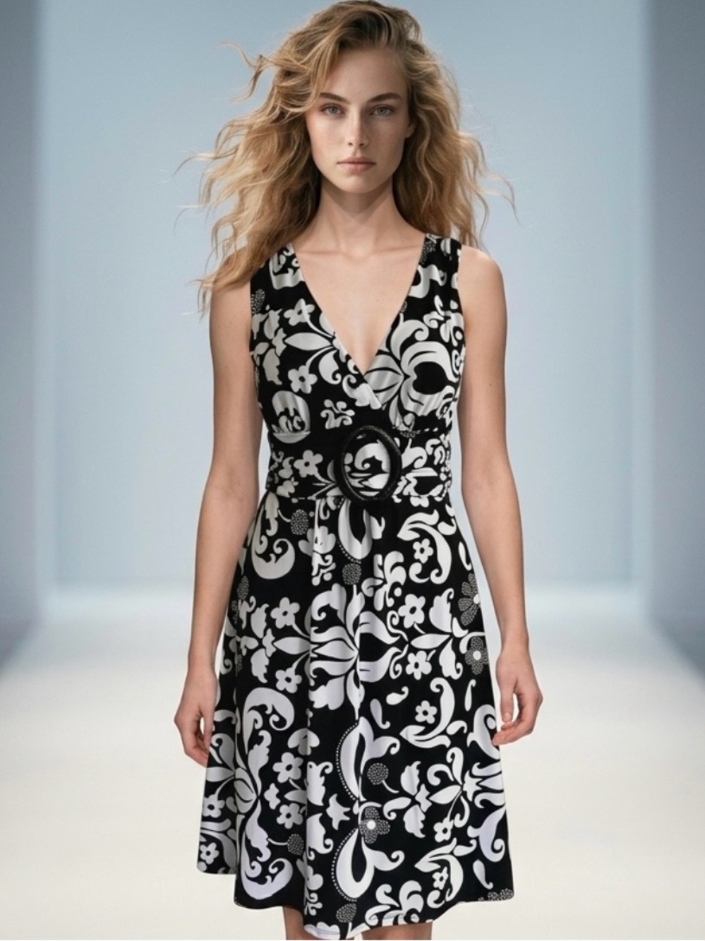 2 for $30 | Black &  White Floral Dress